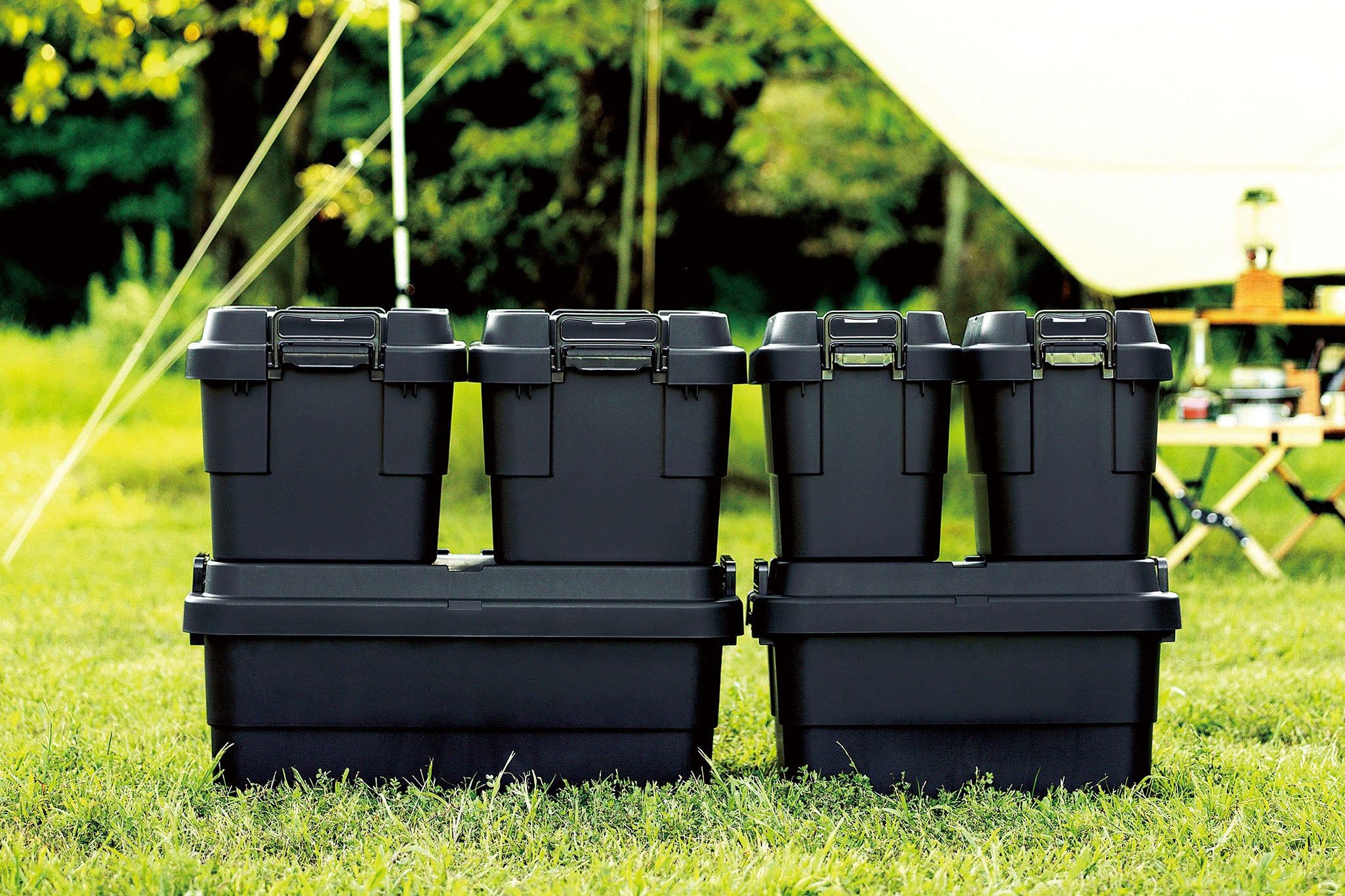 Camp top storage box